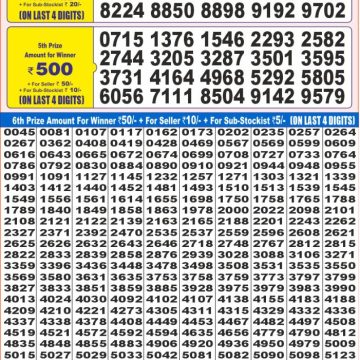 Dear Lottery Chart 2024