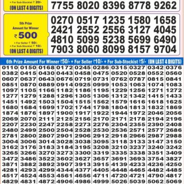 Dear Lottery Chart 2024