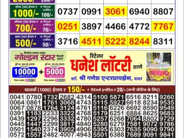 Dear Lottery Chart 2024