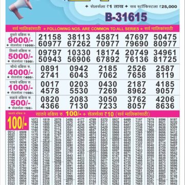 Dear Lottery Chart 2024