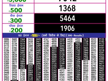 Dear Lottery Chart 2024