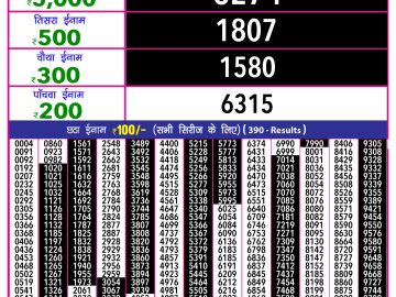 Dear Lottery Chart 2024
