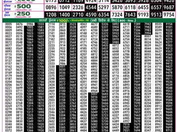 Dear Lottery Chart 2024