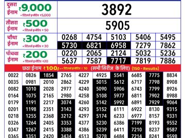 Dear Lottery Chart 2024