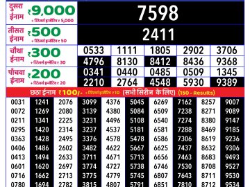 Dear Lottery Chart 2024