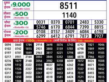 Dear Lottery Chart 2024
