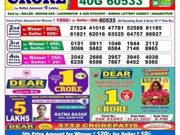 Dear Lottery Chart 2024