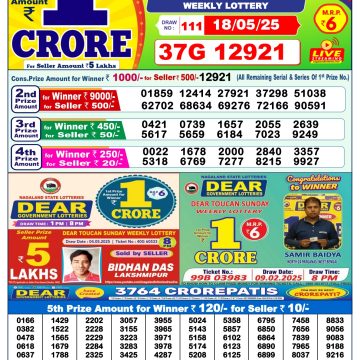 Dear Lottery Chart 2024