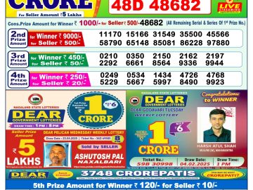 Dear Lottery Chart 2024