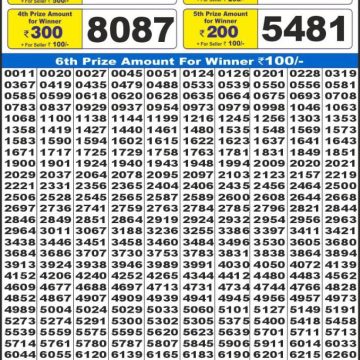 Dear Lottery Chart 2024