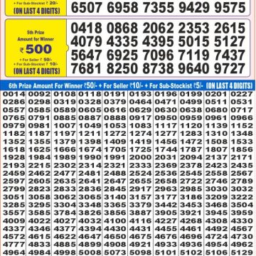 Dear Lottery Chart 2024