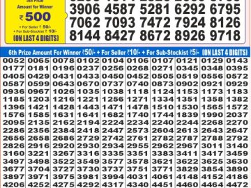Dear Lottery Chart 2024