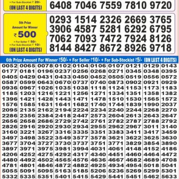 Dear Lottery Chart 2024