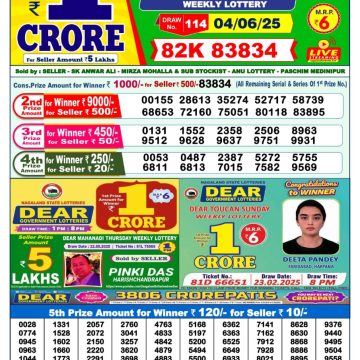Dear Lottery Chart 2024