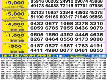 Dear Lottery Chart 2024