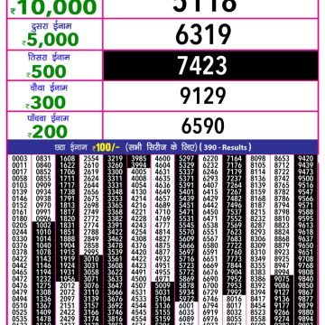 Dear Lottery Chart 2024