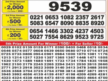 Dear Lottery Chart 2024