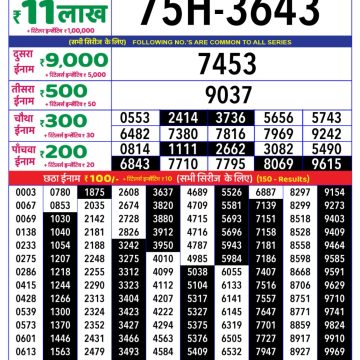 Dear Lottery Chart 2024
