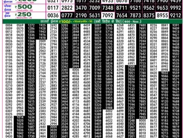 Dear Lottery Chart 2024