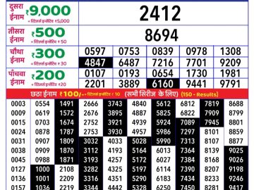 Dear Lottery Chart 2024