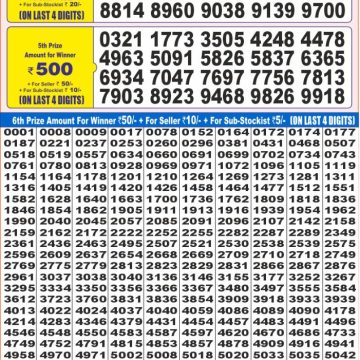 Dear Lottery Chart 2024
