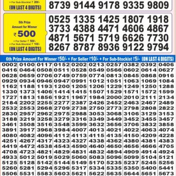 Dear Lottery Chart 2024