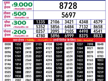 Dear Lottery Chart 2024