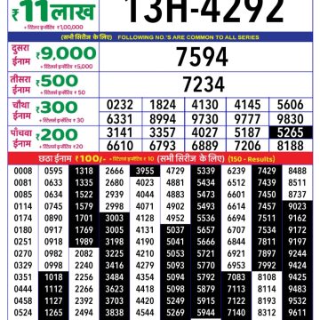 Dear Lottery Chart 2024