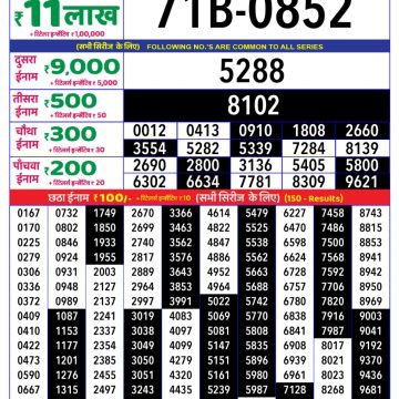 Dear Lottery Chart 2024