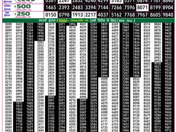Dear Lottery Chart 2024