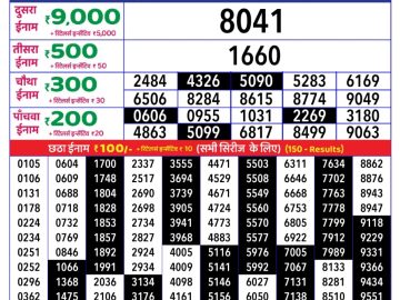 Dear Lottery Chart 2024