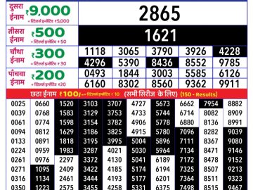 Dear Lottery Chart 2024