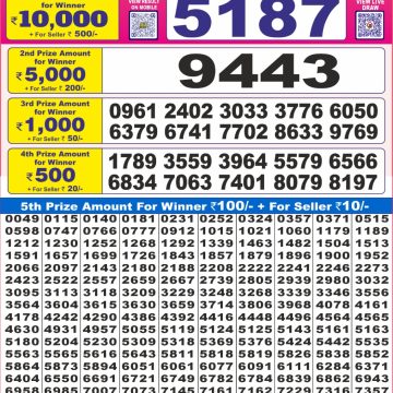 Dear Lottery Chart 2024