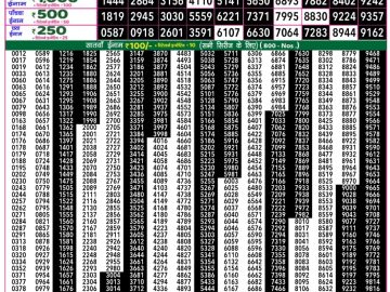 Dear Lottery Chart 2024