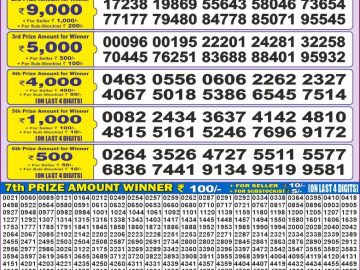 Dear Lottery Chart 2024