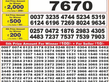 Dear Lottery Chart 2024