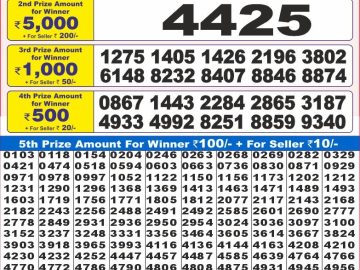 Dear Lottery Chart 2024