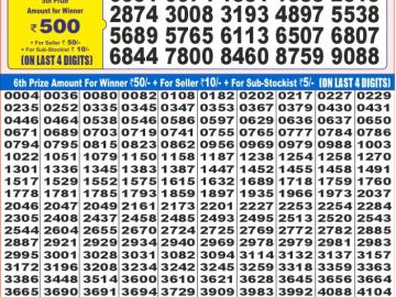 Dear Lottery Chart 2024