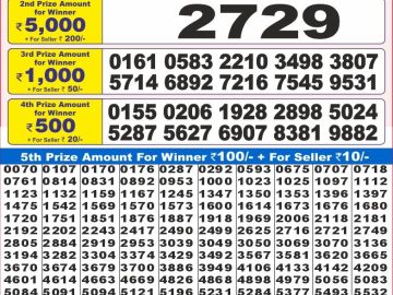 Dear Lottery Chart 2024