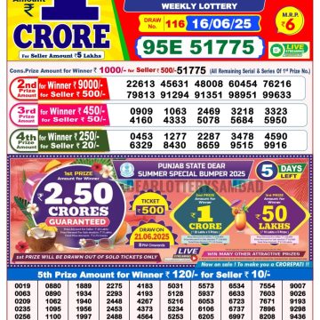 Dear Lottery Chart 2024