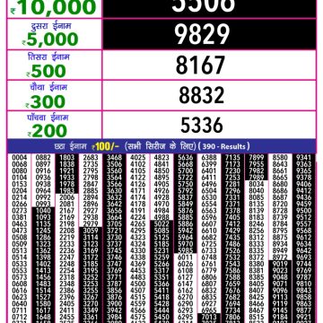 Dear Lottery Chart 2024