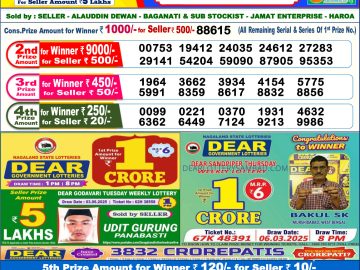 Dear Lottery Chart 2024