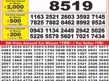 Dear Lottery Chart 2024