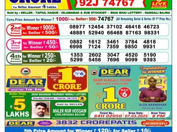 Dear Lottery Chart 2024