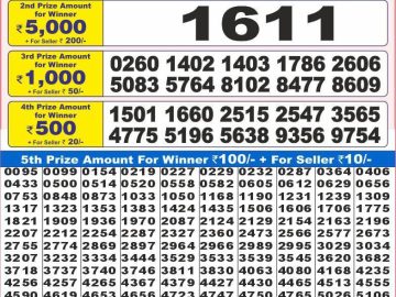 Dear Lottery Chart 2024