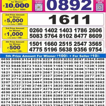 Dear Lottery Chart 2024