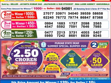 Dear Lottery Chart 2024