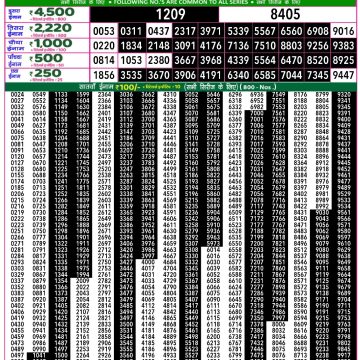 Dear Lottery Chart 2024