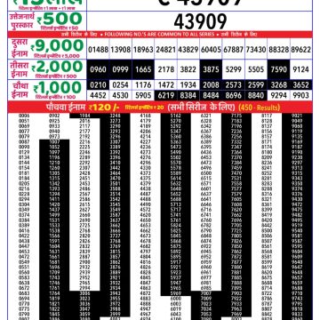 Dear Lottery Chart 2024