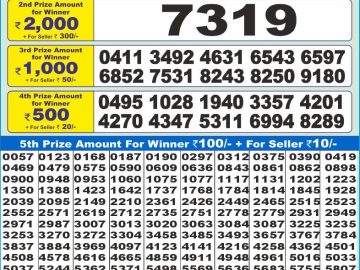 Dear Lottery Chart 2024